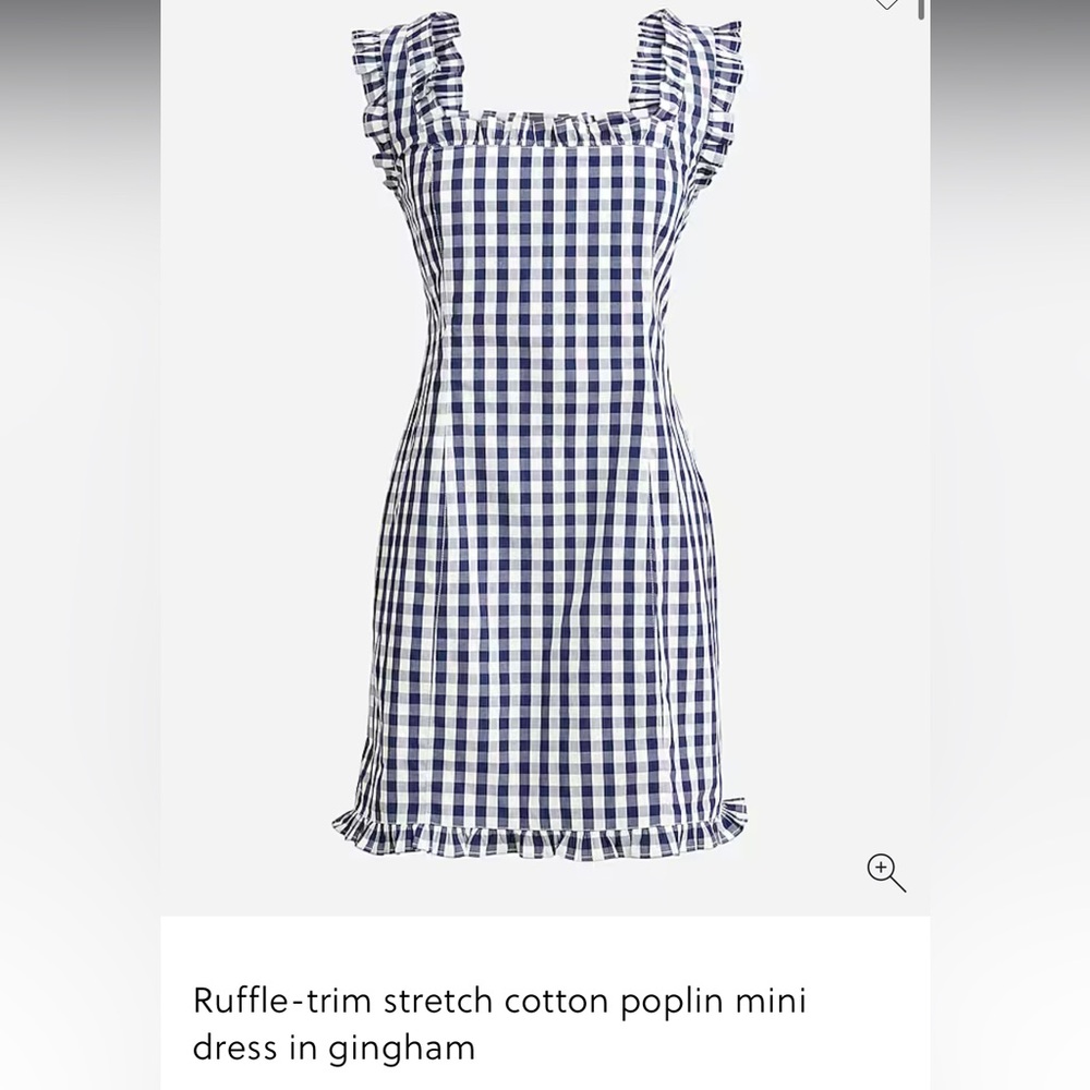 Jcrew Gingham Checkered Sleeveless Mini Dress
